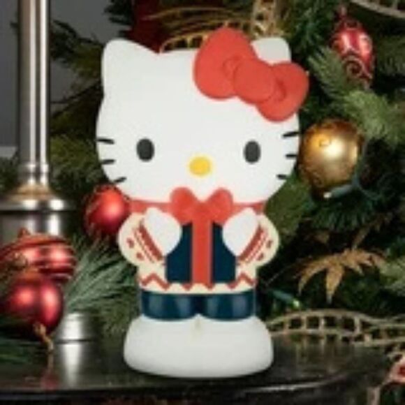Hello Kitty With Christmas Present 12 in Blow Mold Holiday Decor Gift - NEW - Picture 2 of 10